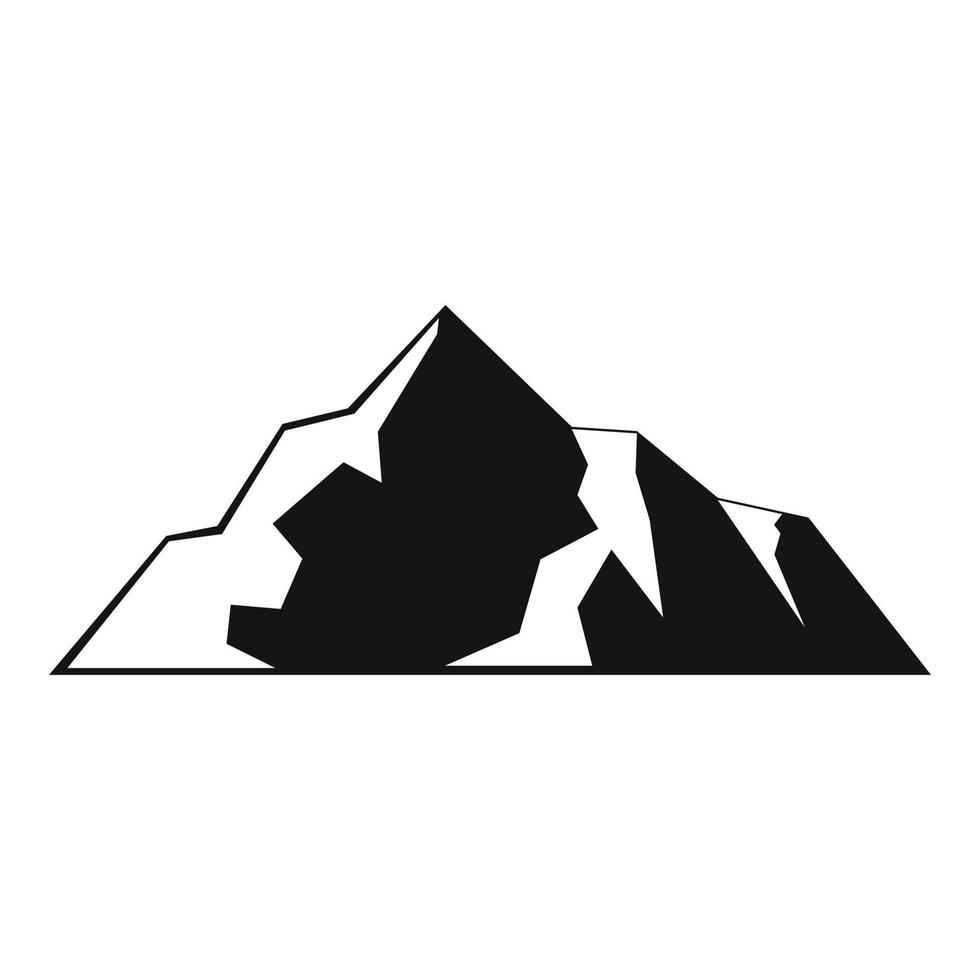 Ice mountain icon, simple style. vector