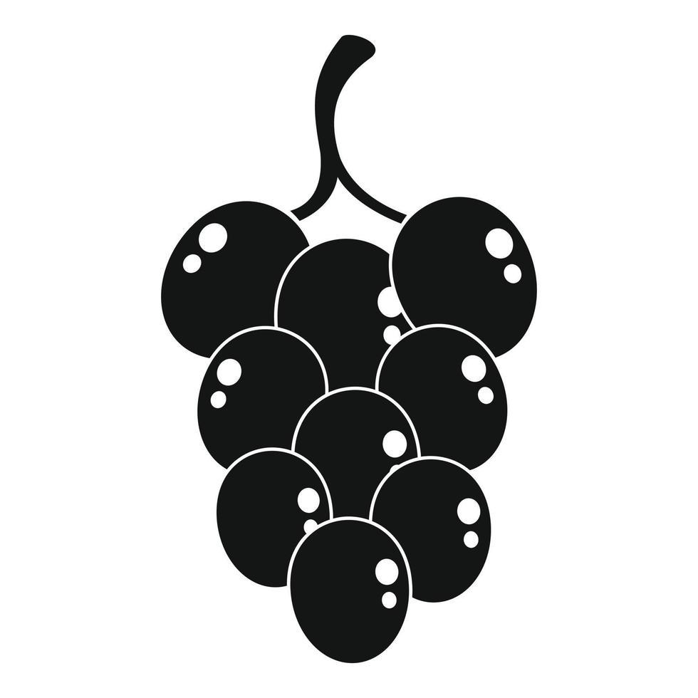 icono de uva para vino, estilo simple vector