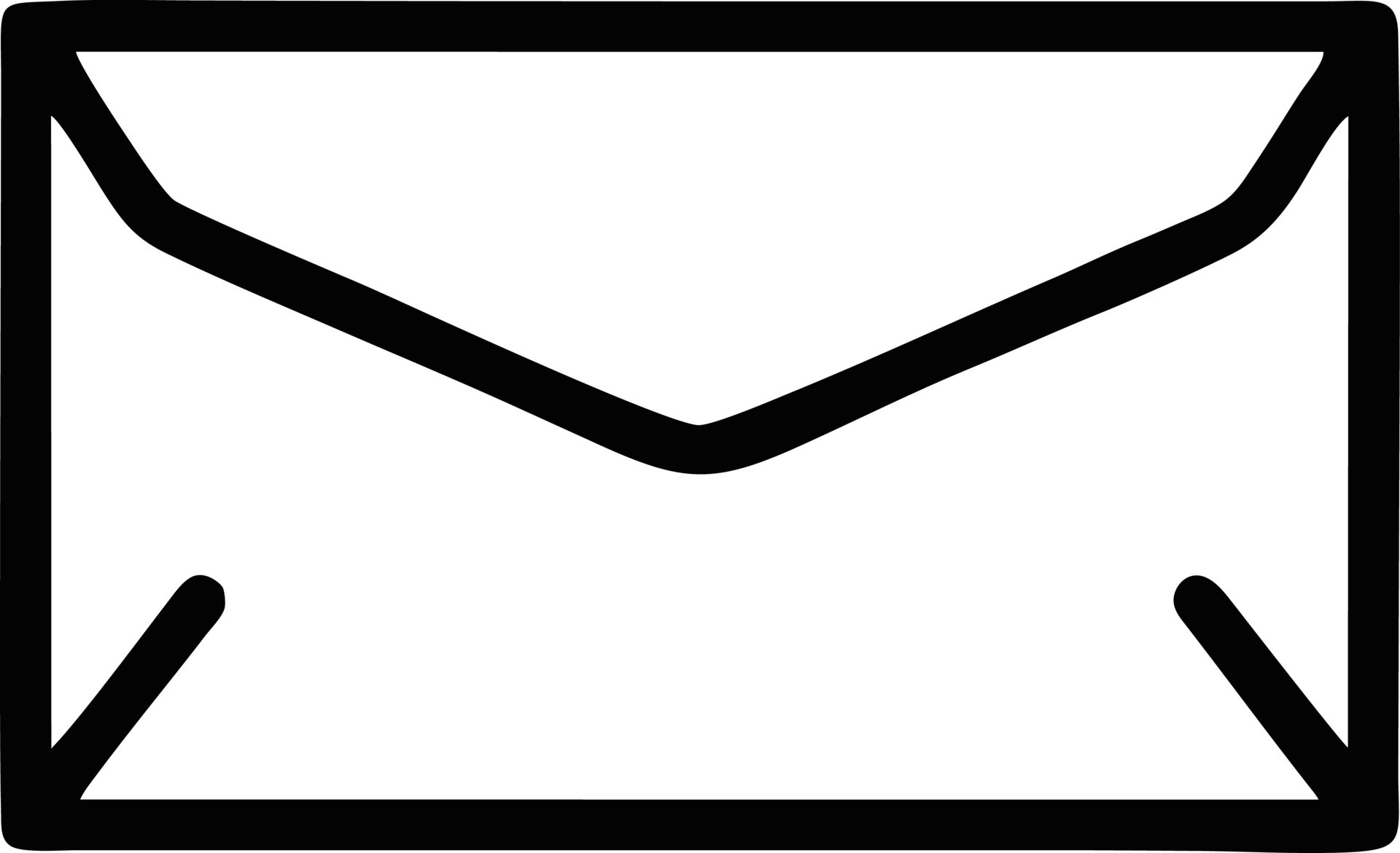 envelope icon in black vector image, illustration of envelope in black