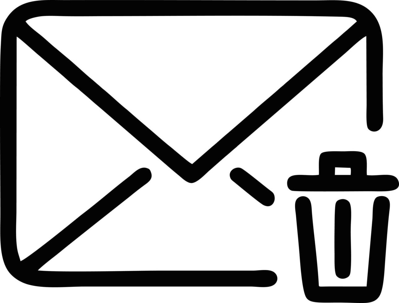 envelope icon in black vector image, illustration of envelope in black on white background, an envelope design on a white background