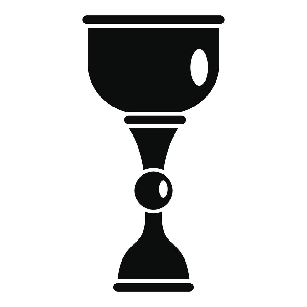 Gold jewish cup icon, simple style vector