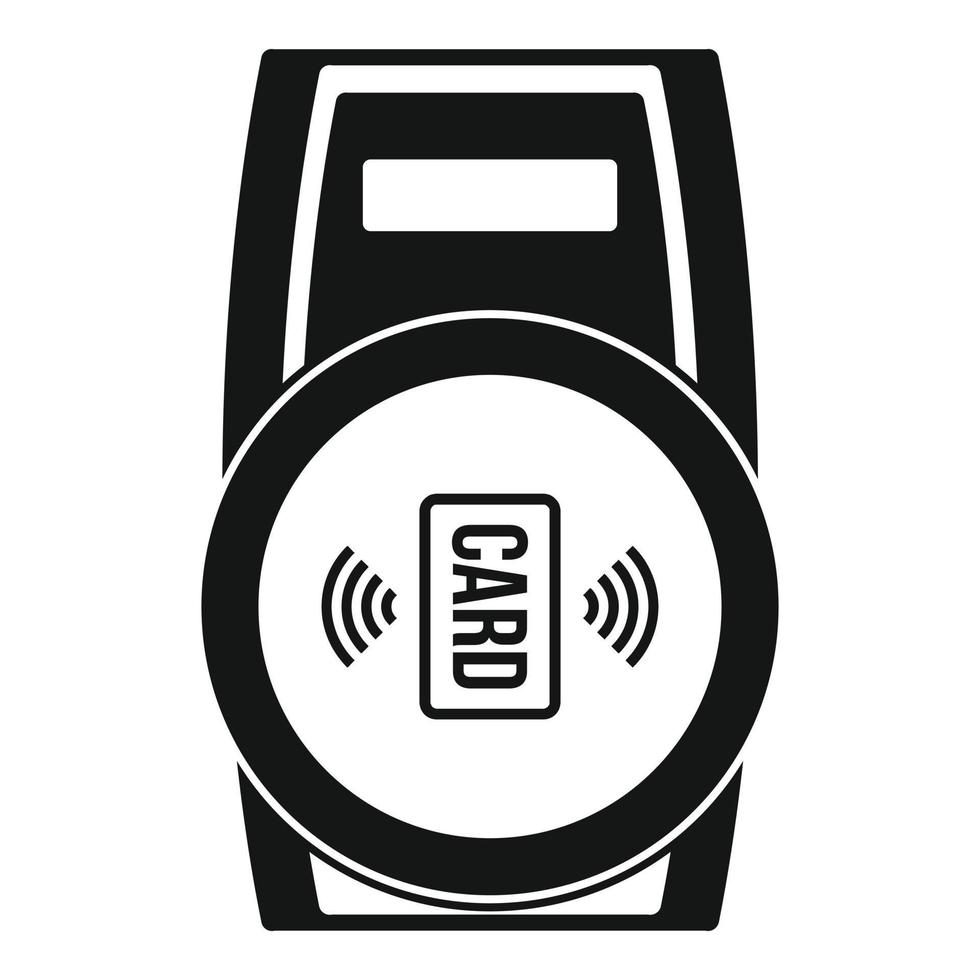 Nfc payment device icon, simple style vector