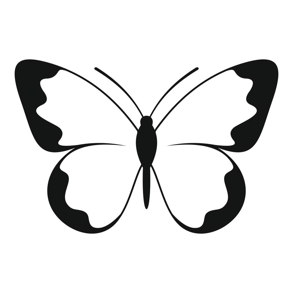 Small butterfly icon, simple style. vector