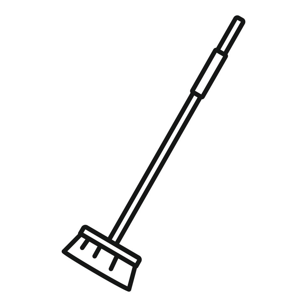 Cleaning mop icon, outline style vector