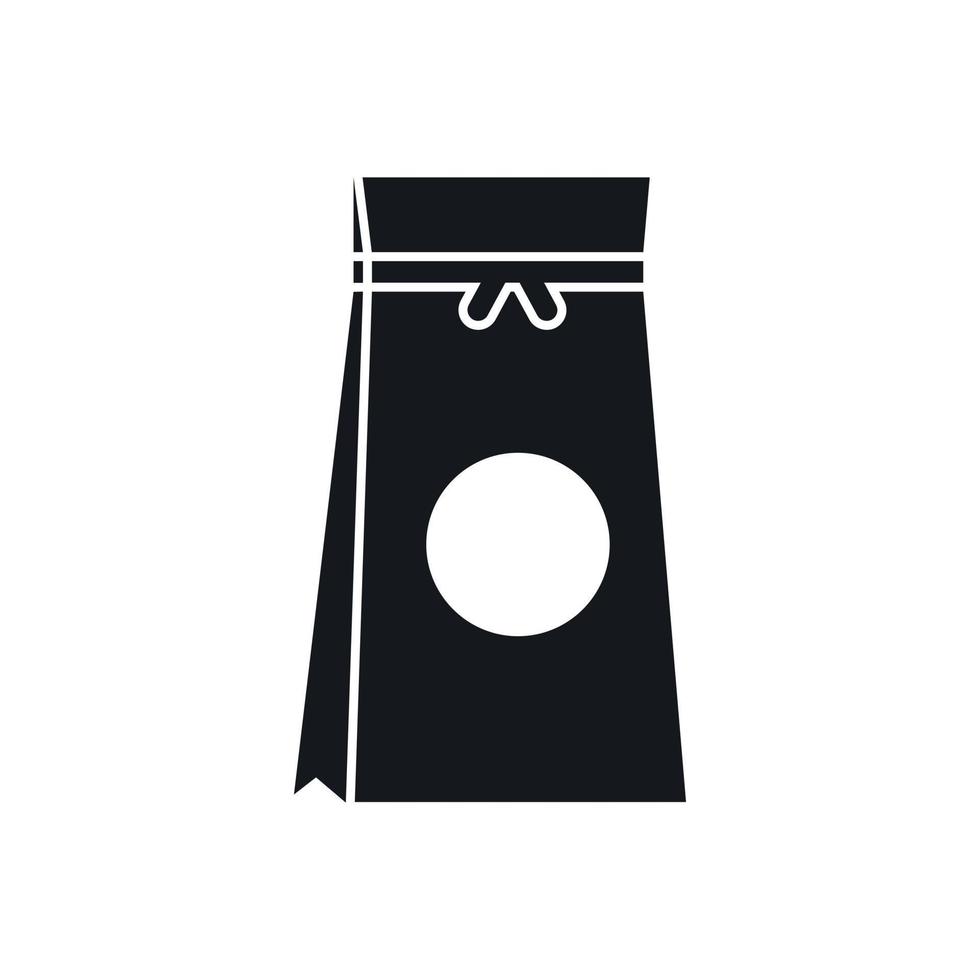 Tea packed in a paper bag icon, simple style vector