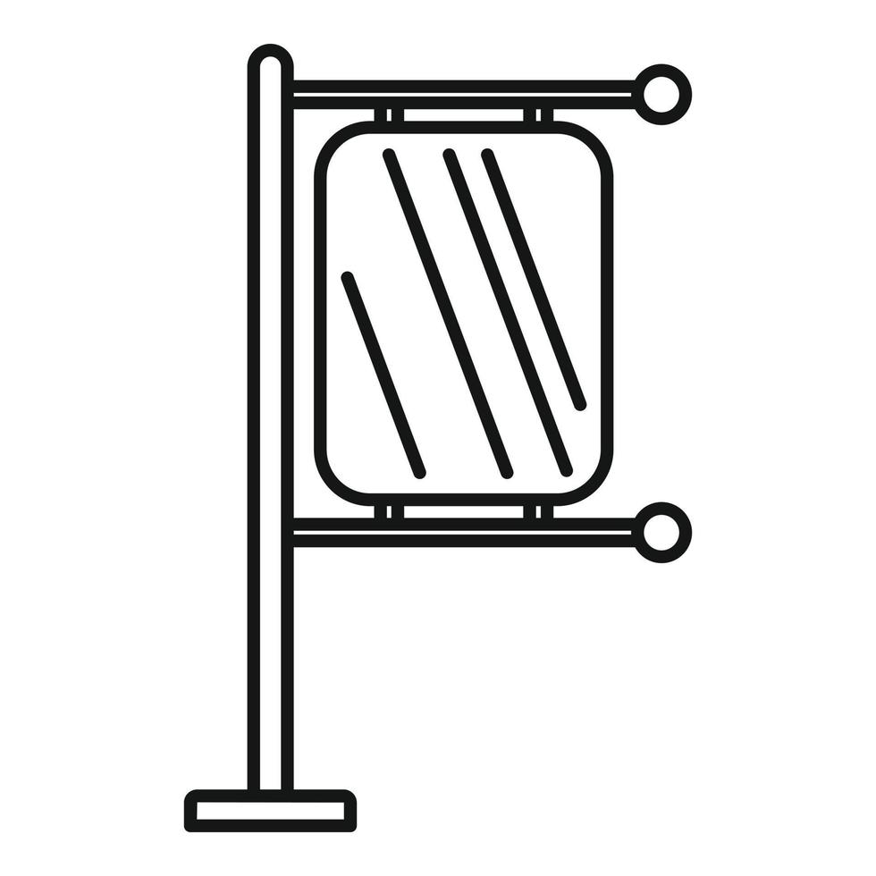 Pillar city light icon, outline style vector
