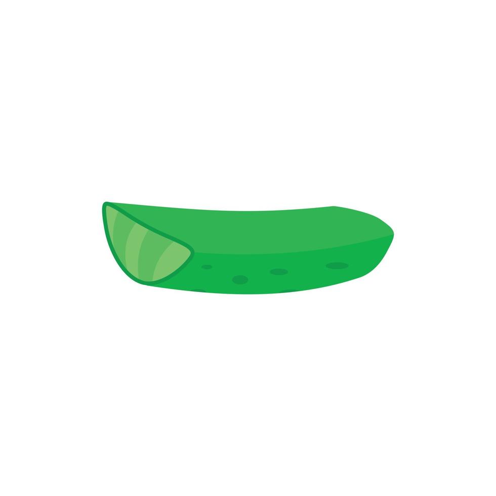 Piece of aloe vera icon, flat style vector