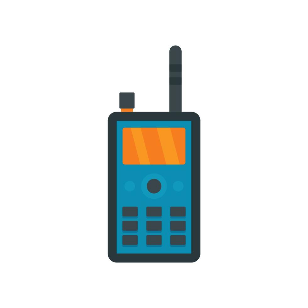 icono de radio talkie, estilo plano vector