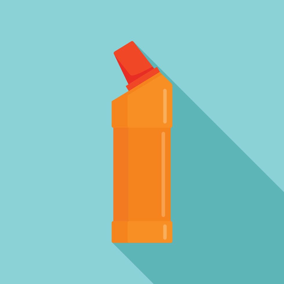 Toilet cleaner bottle icon, flat style vector