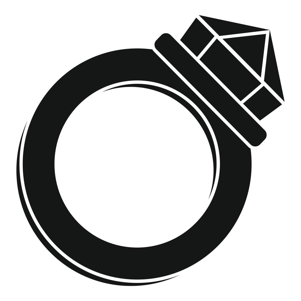 icono de anillo mágico de oro, estilo simple vector