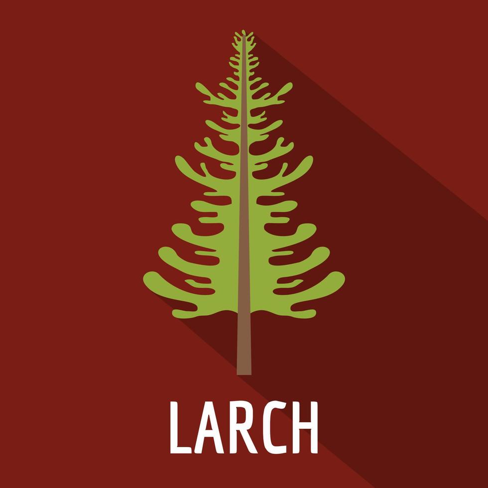 icono de árbol de alerce, estilo plano vector