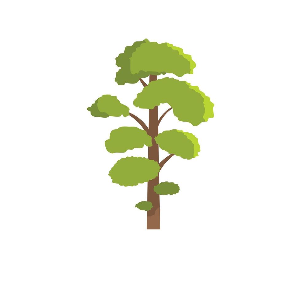 Elm tree icon, flat style vector