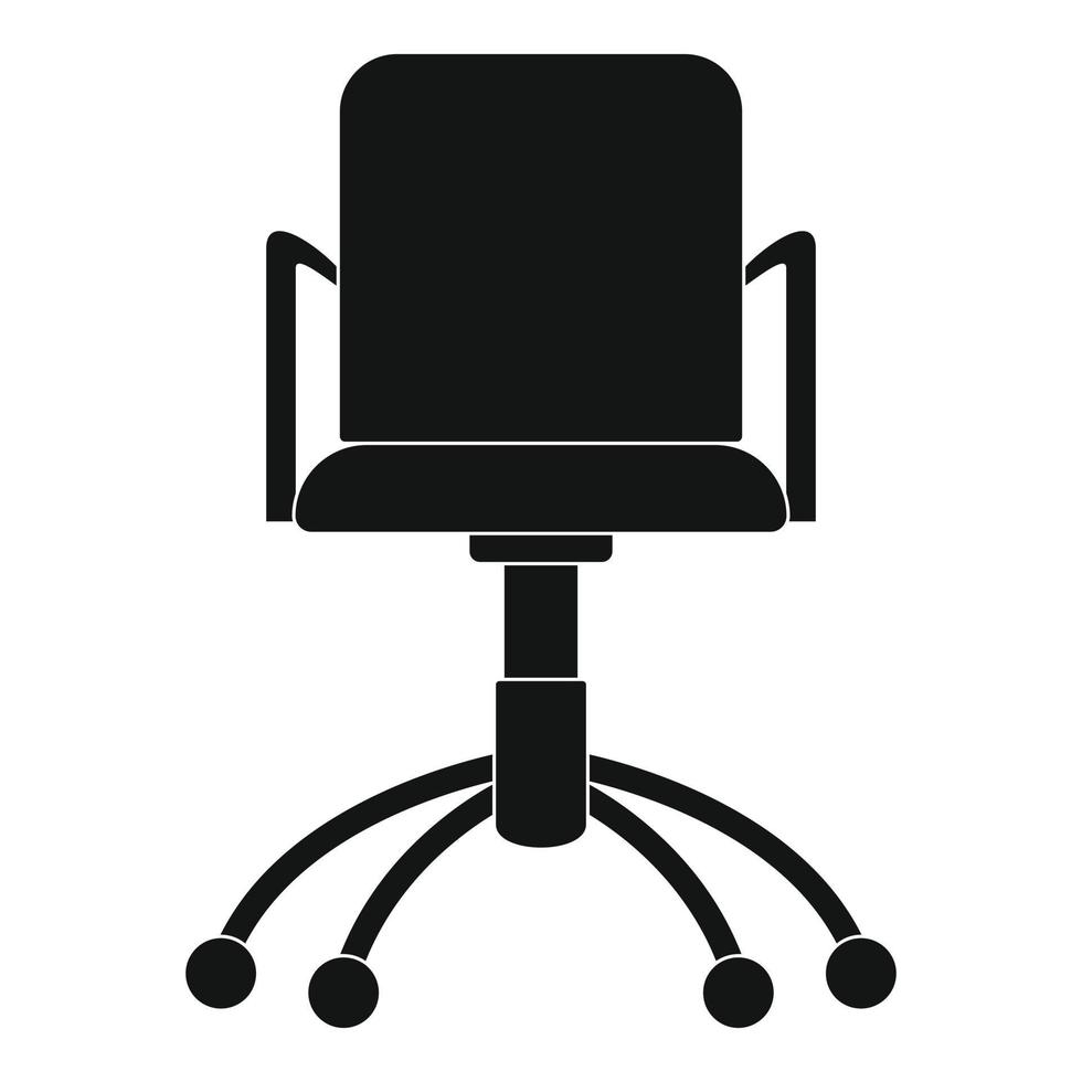 Computer chair icon, simple style. vector