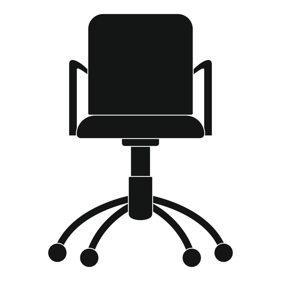 Computer chair icon, simple style. vector