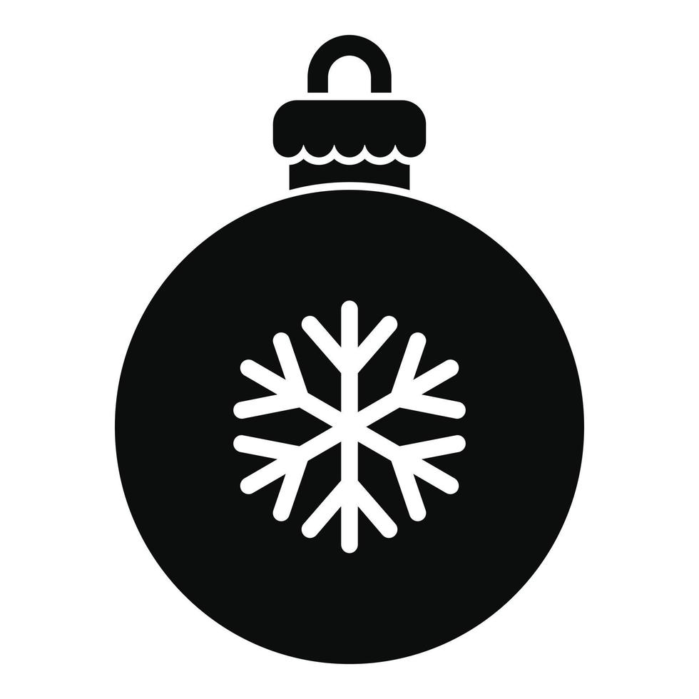 Xmas tree ball icon, simple style vector