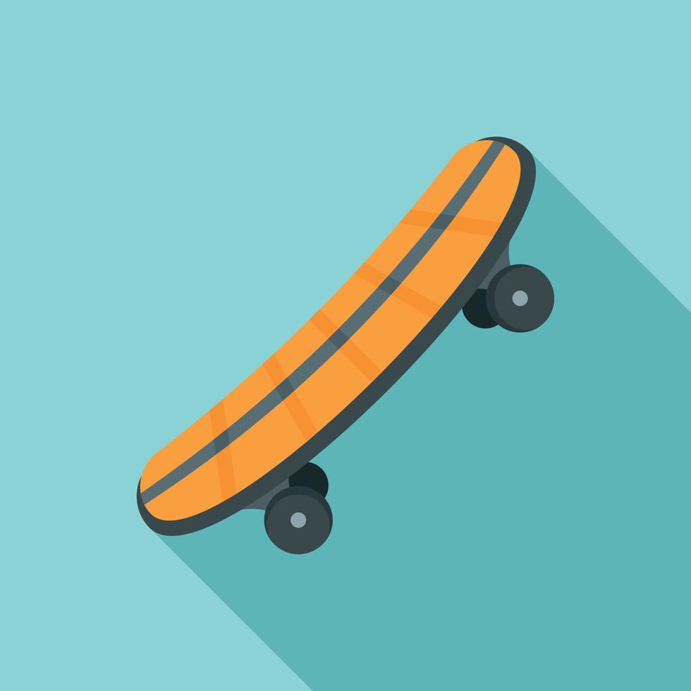 Plastic skateboard icon, flat style vector