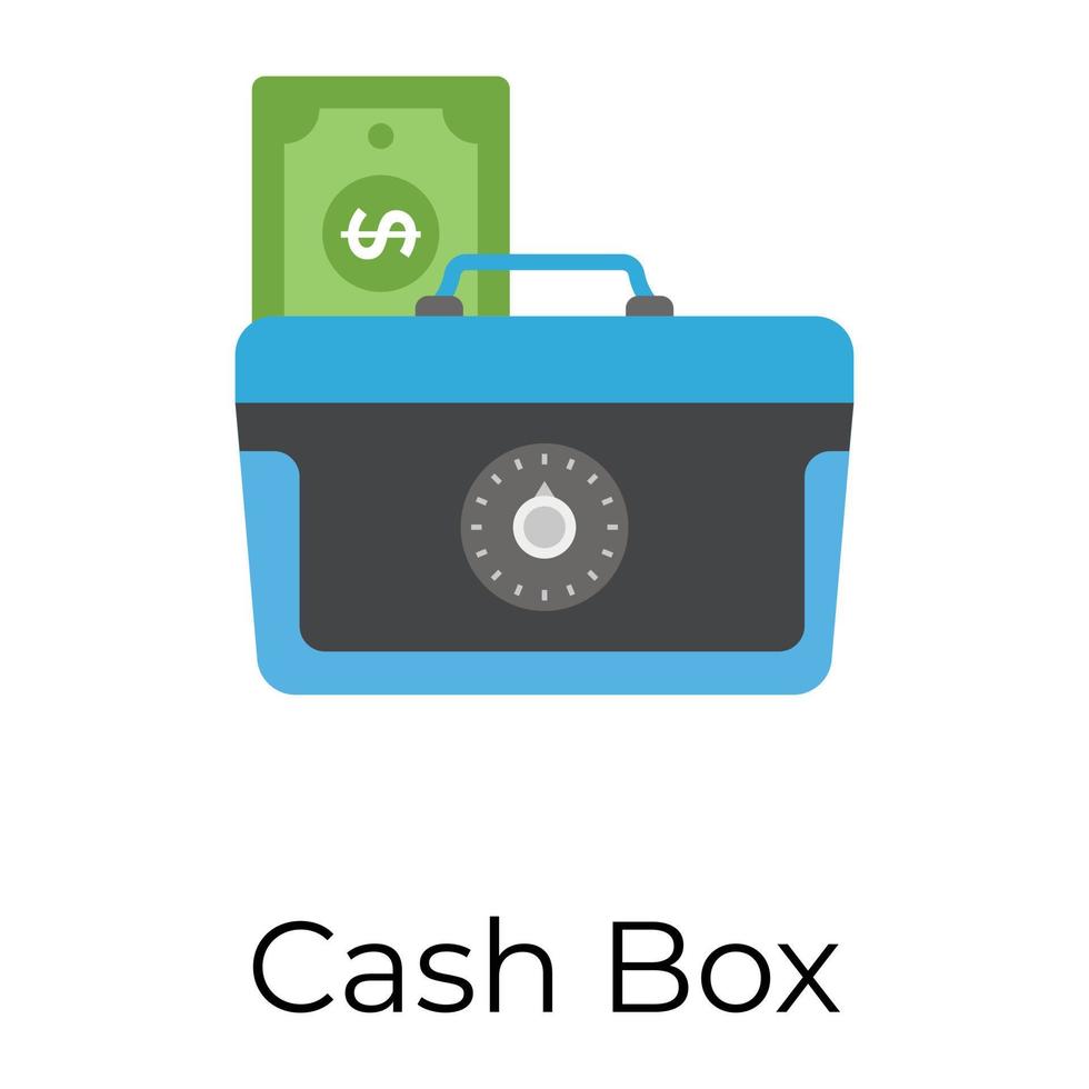 Trendy Cash Box vector