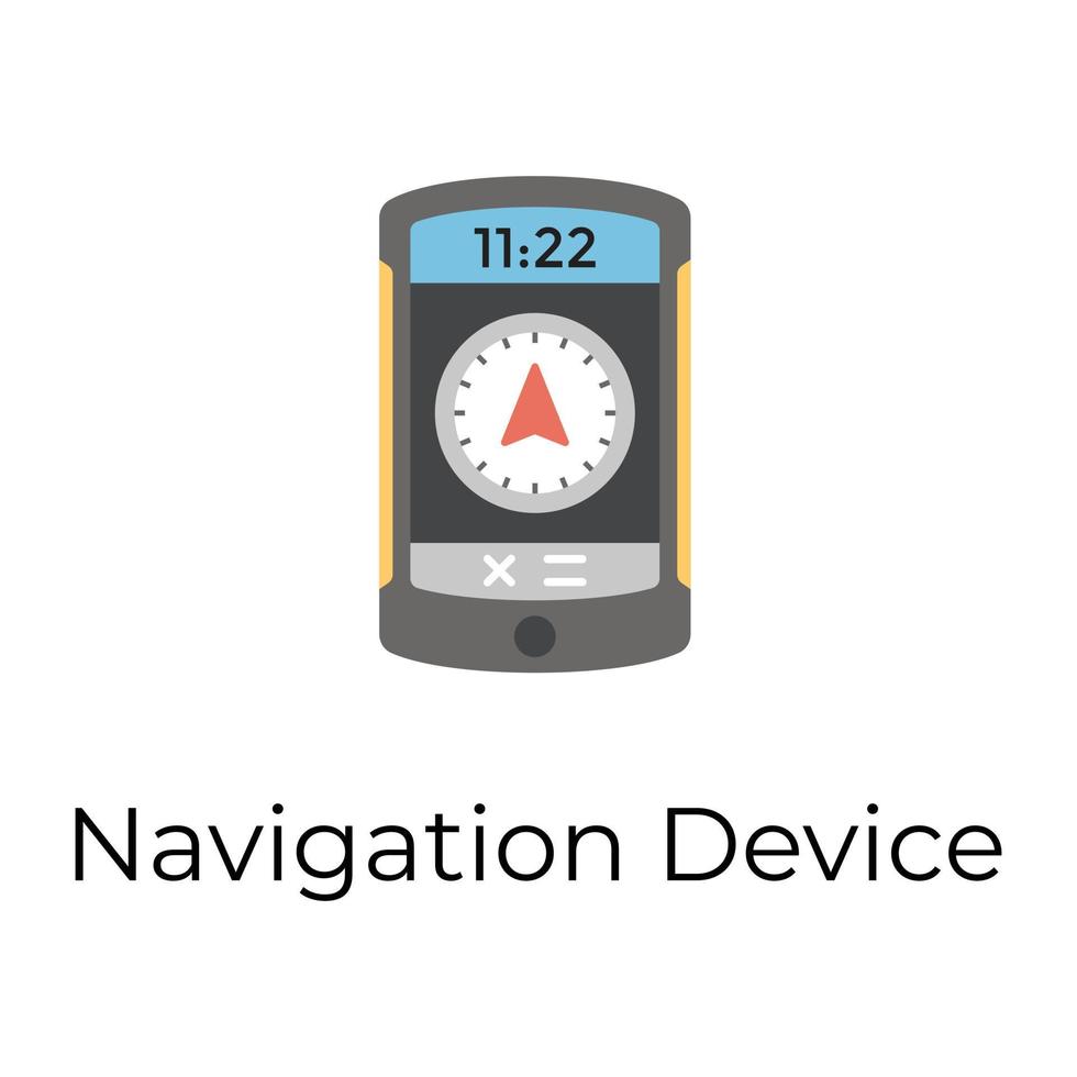 Trendy Navigation device vector
