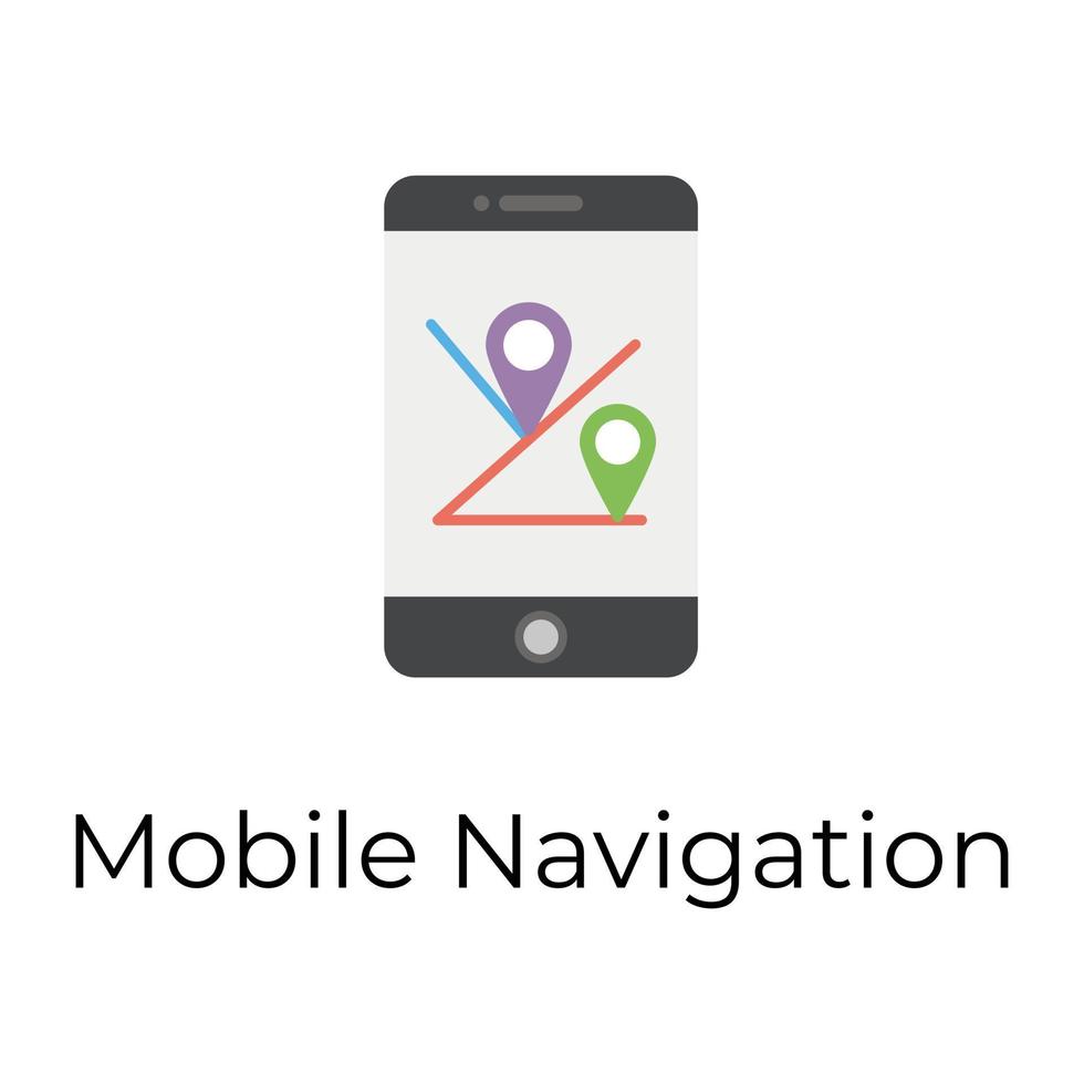 Trendy Mobile Navigation vector