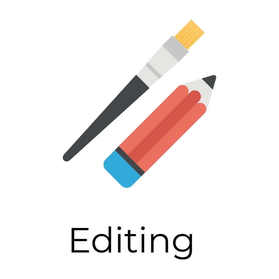 Trendy Editing Concepts vector