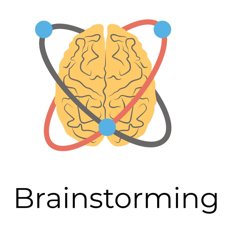 Trendy Brainstorming Concepts vector