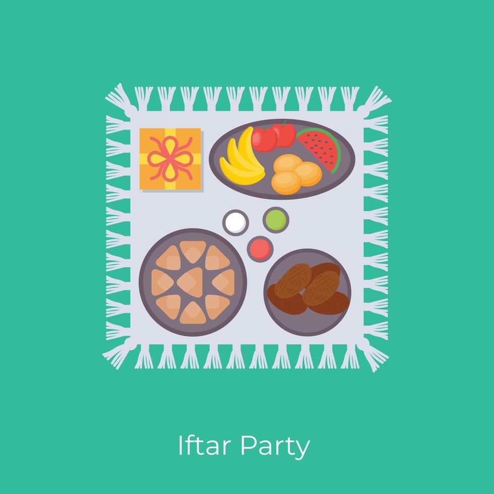 Trendy Iftar Party vector