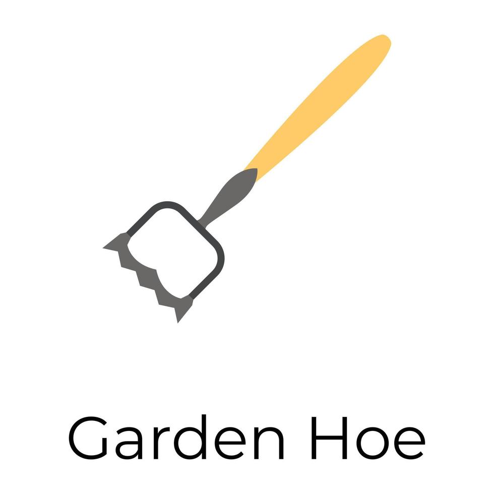 Trendy Garden Hoe vector