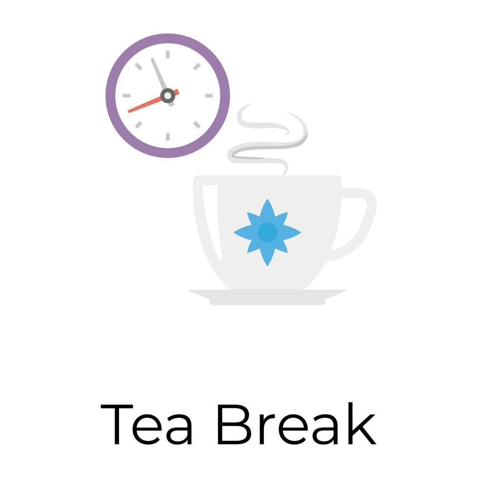 Trendy Tea Break vector