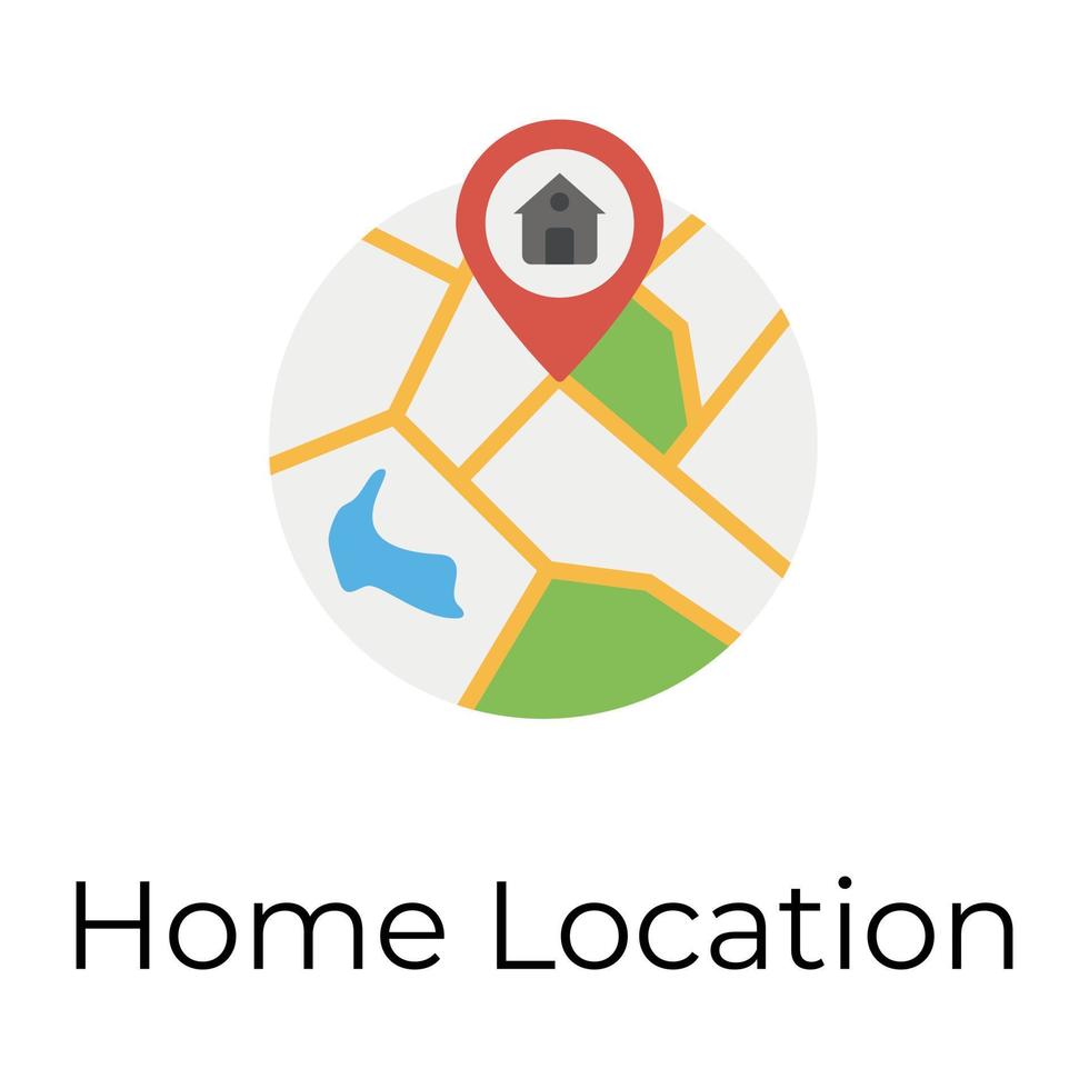 Trendy Home location vector