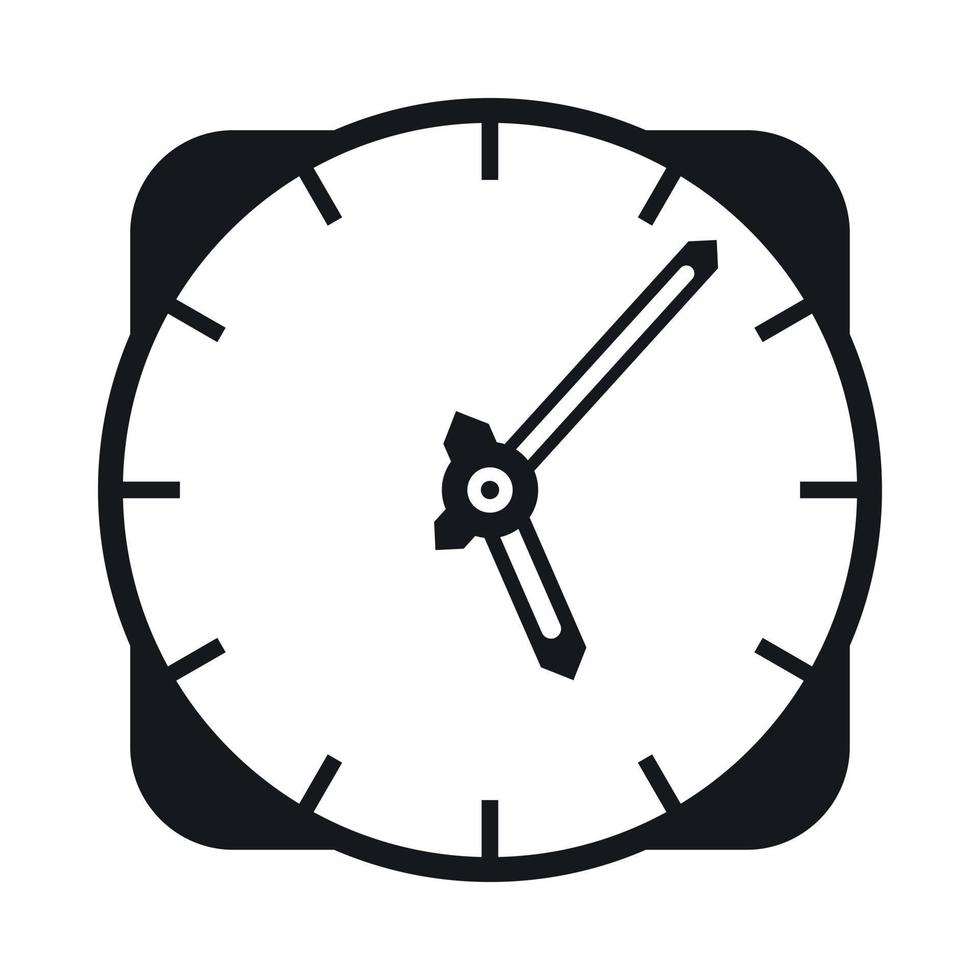 icono de reloj, estilo simple vector