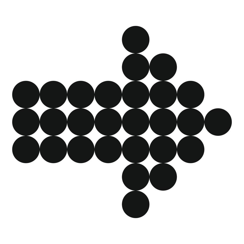Arrow icon in black vector simple