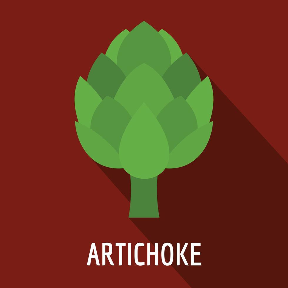 icono de alcachofa, estilo plano. vector