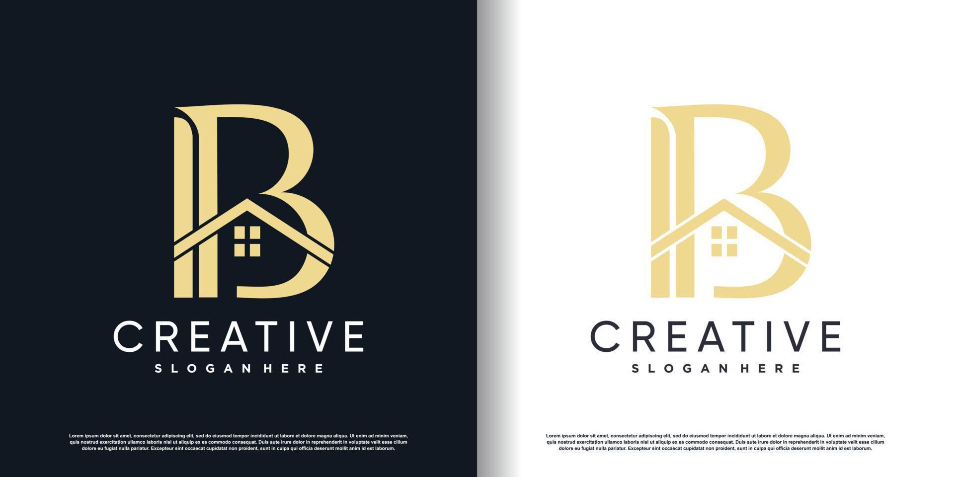 Building logo design with modern concept Premium Vector