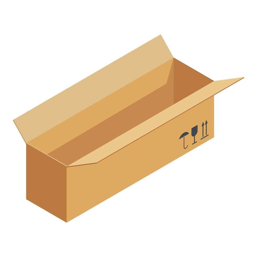 Deliver box icon, isometric style vector