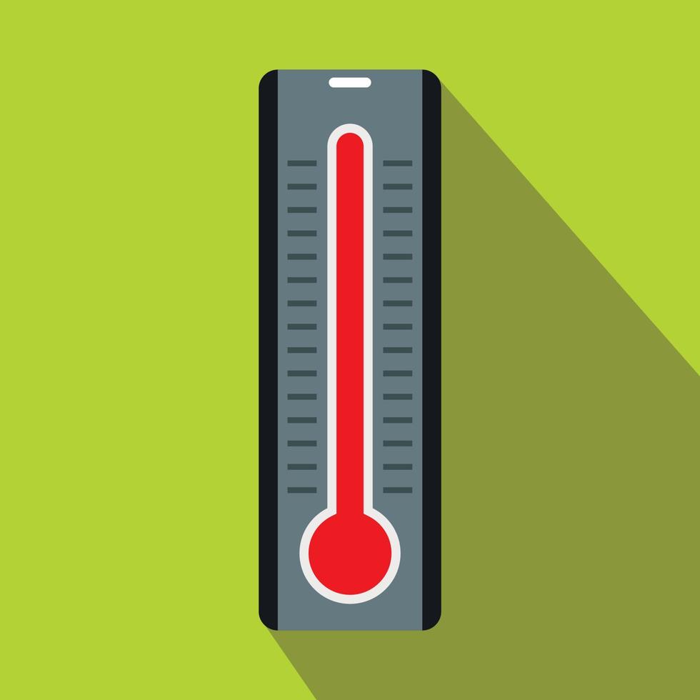 Thermometer icon in flat style vector