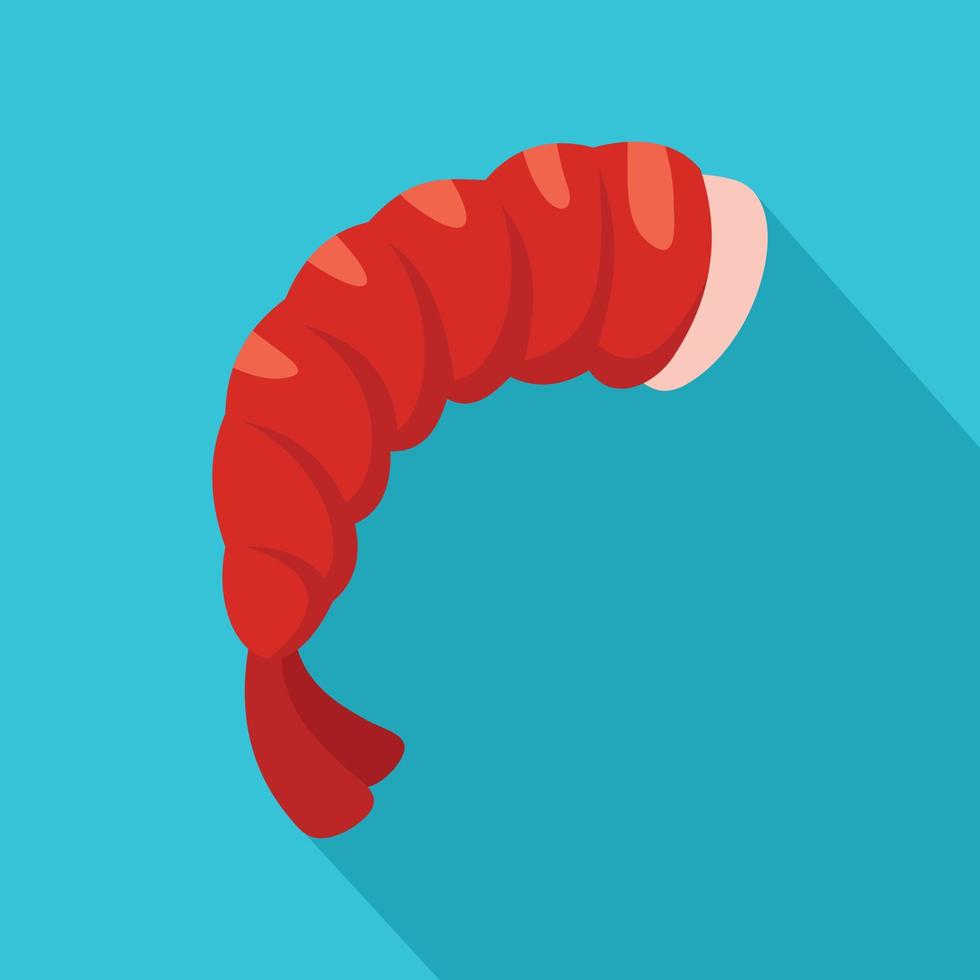 Shrimp icon, flat style vector