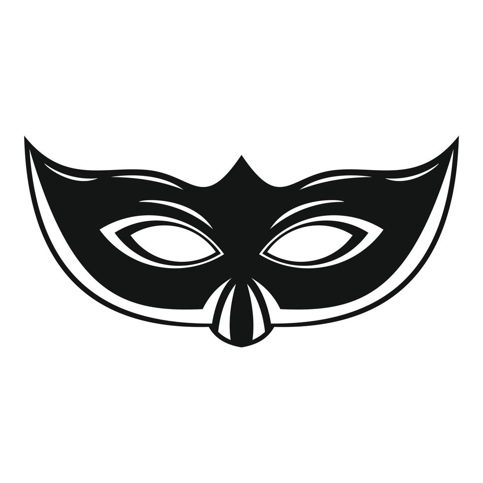 Elegant carnival mask icon, simple style vector