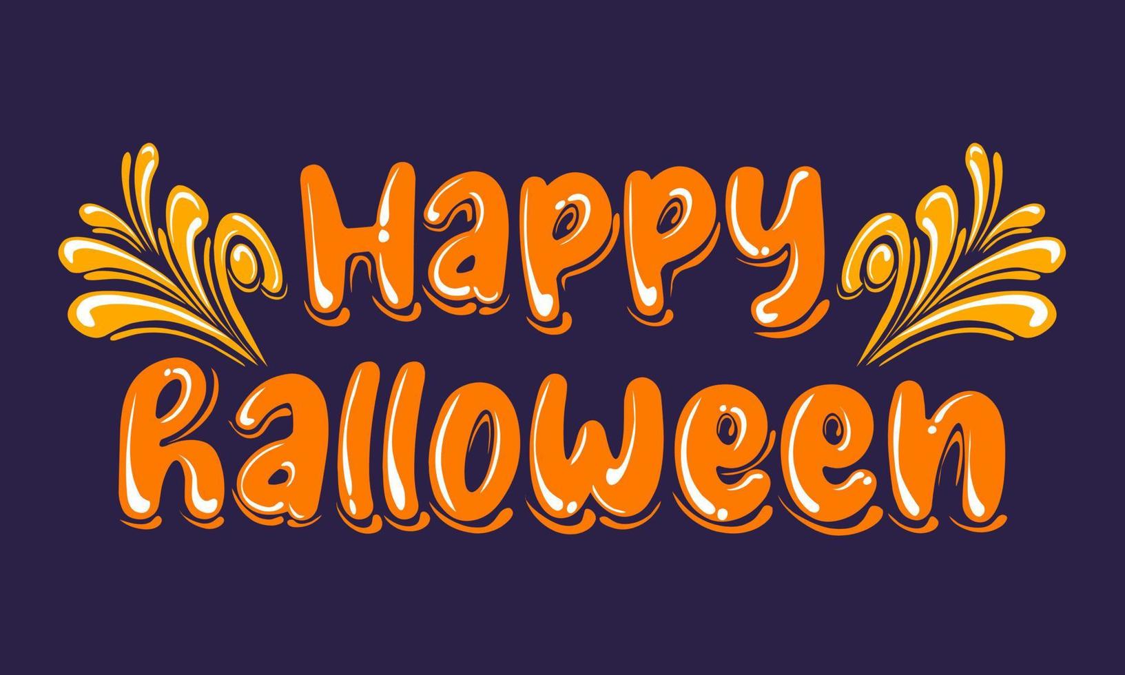 Happy halloween text vector