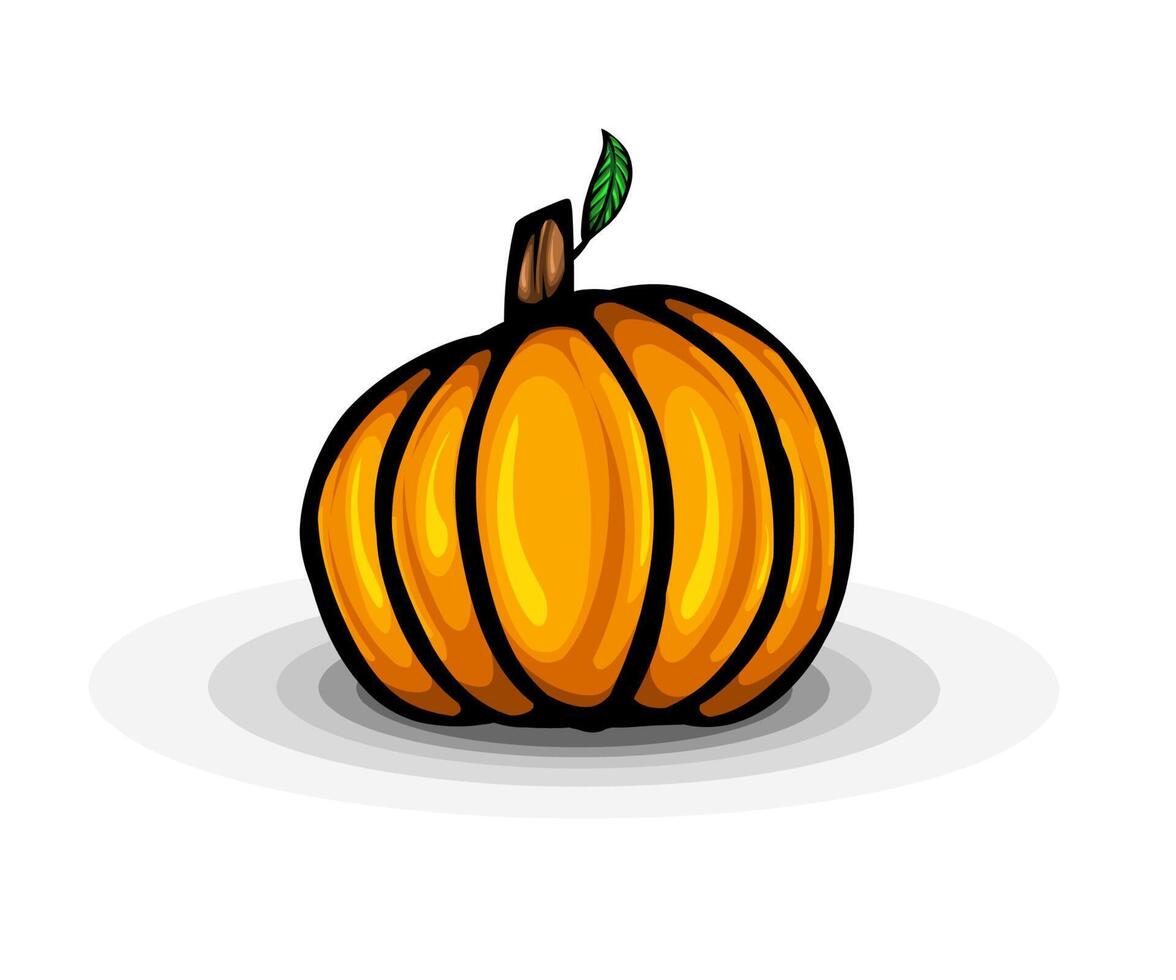 pumpkin isolated on white background vector