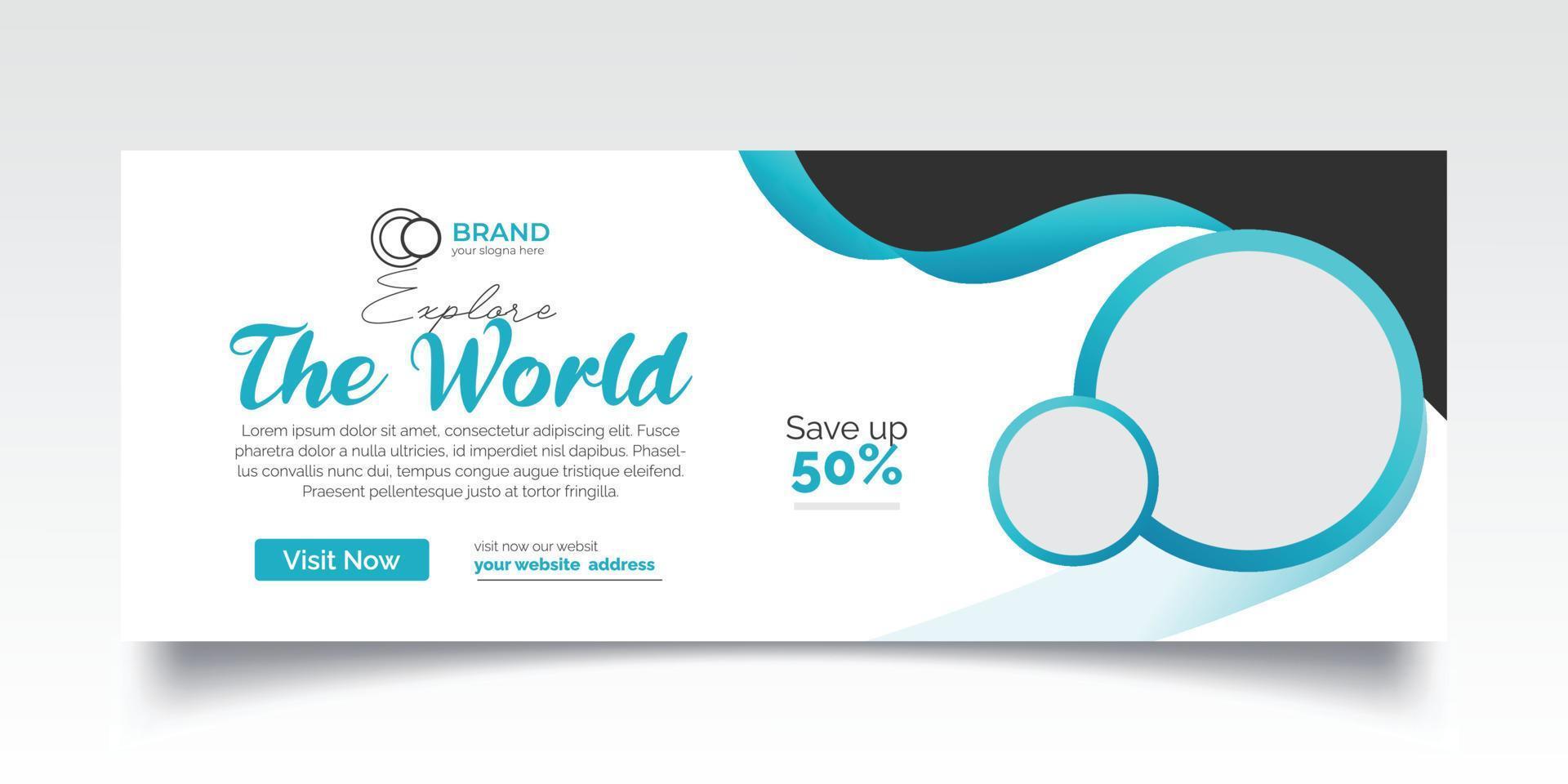 Travel Facebook  Cover design vector