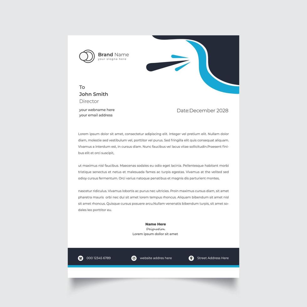 corporate Letterhead design Template vector