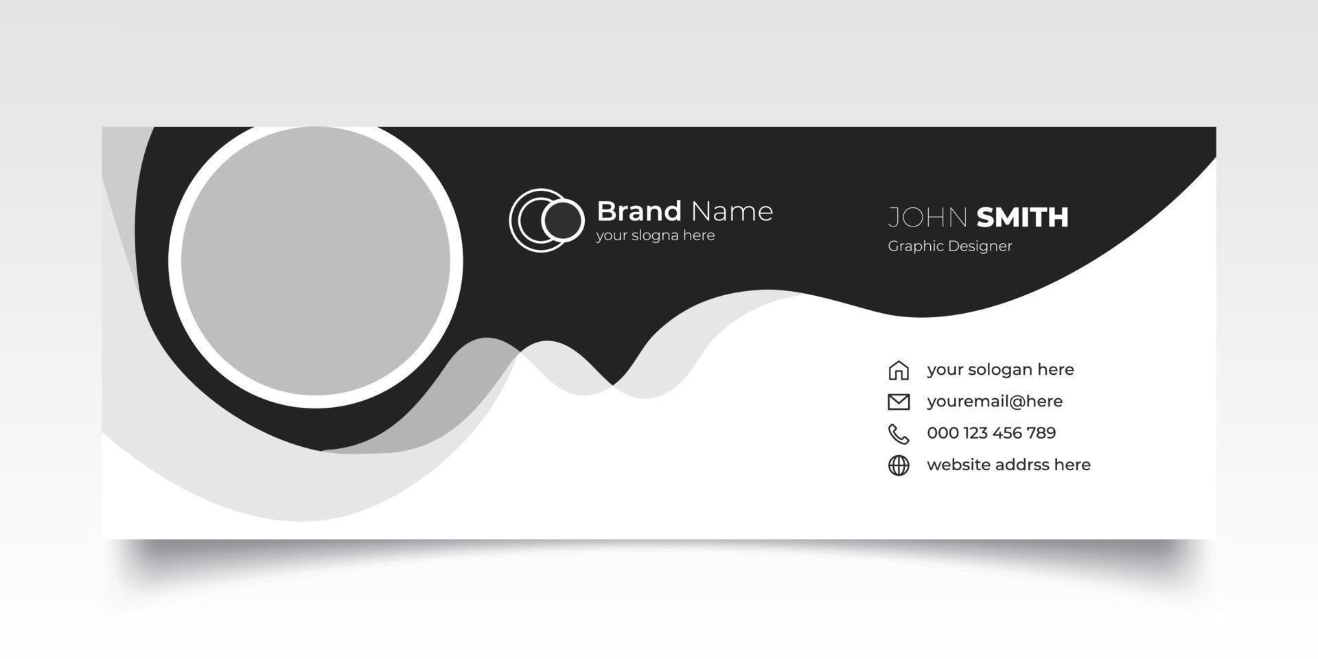 Corporate Modern Email Signature Design template vector