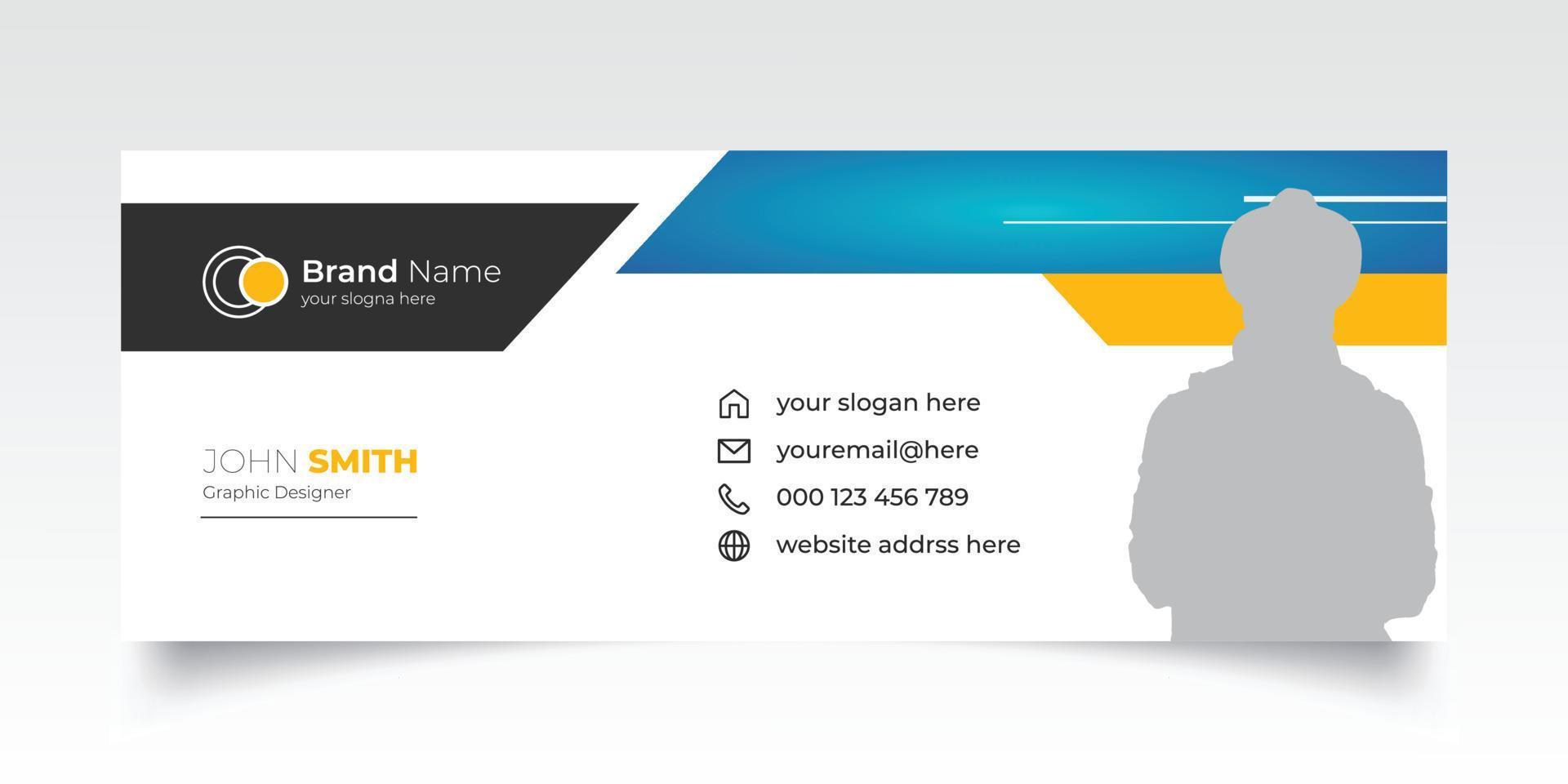 Corporate Modern Email Signature Design template vector