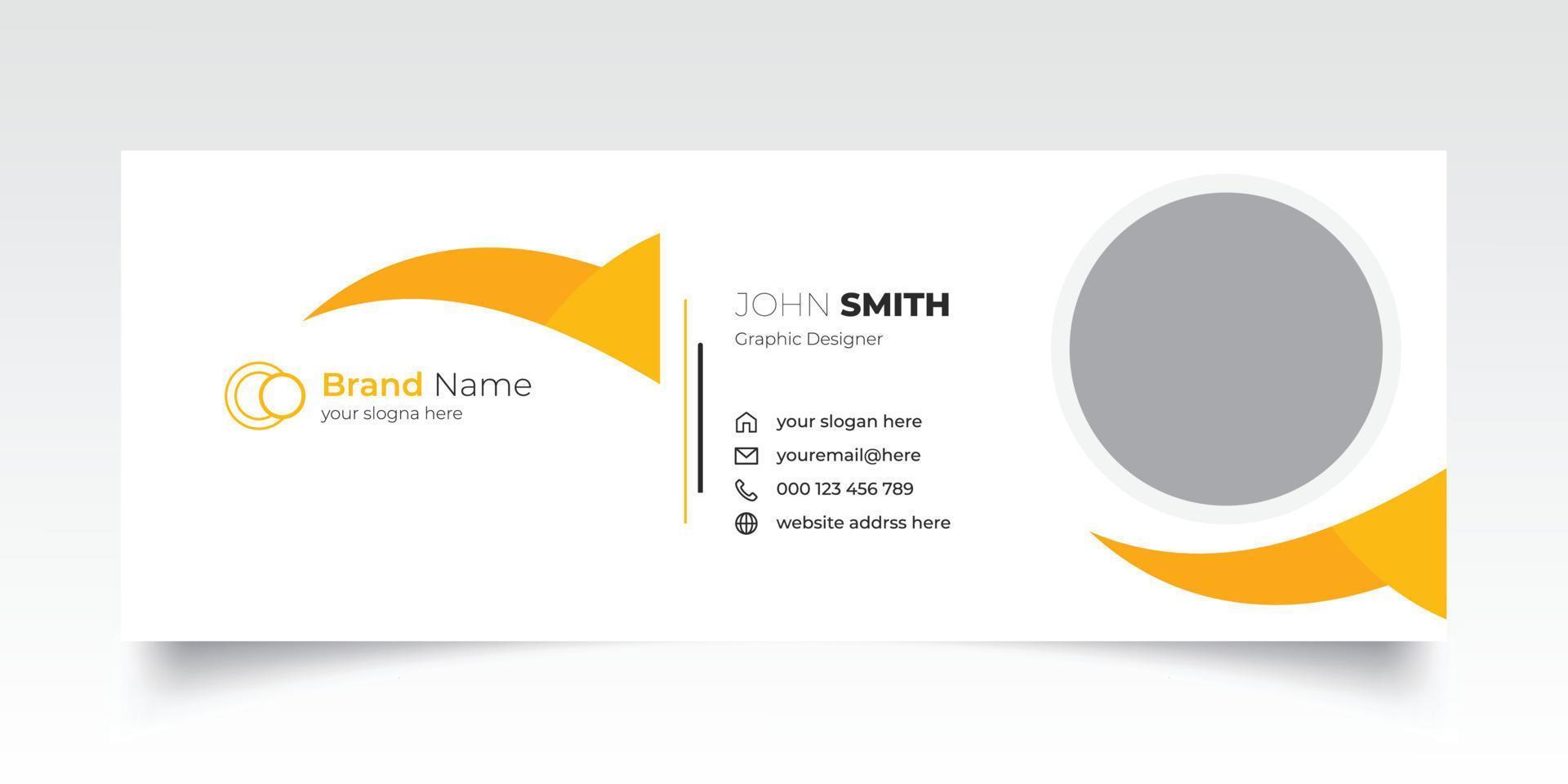 Corporate Modern Email Signature Design template vector