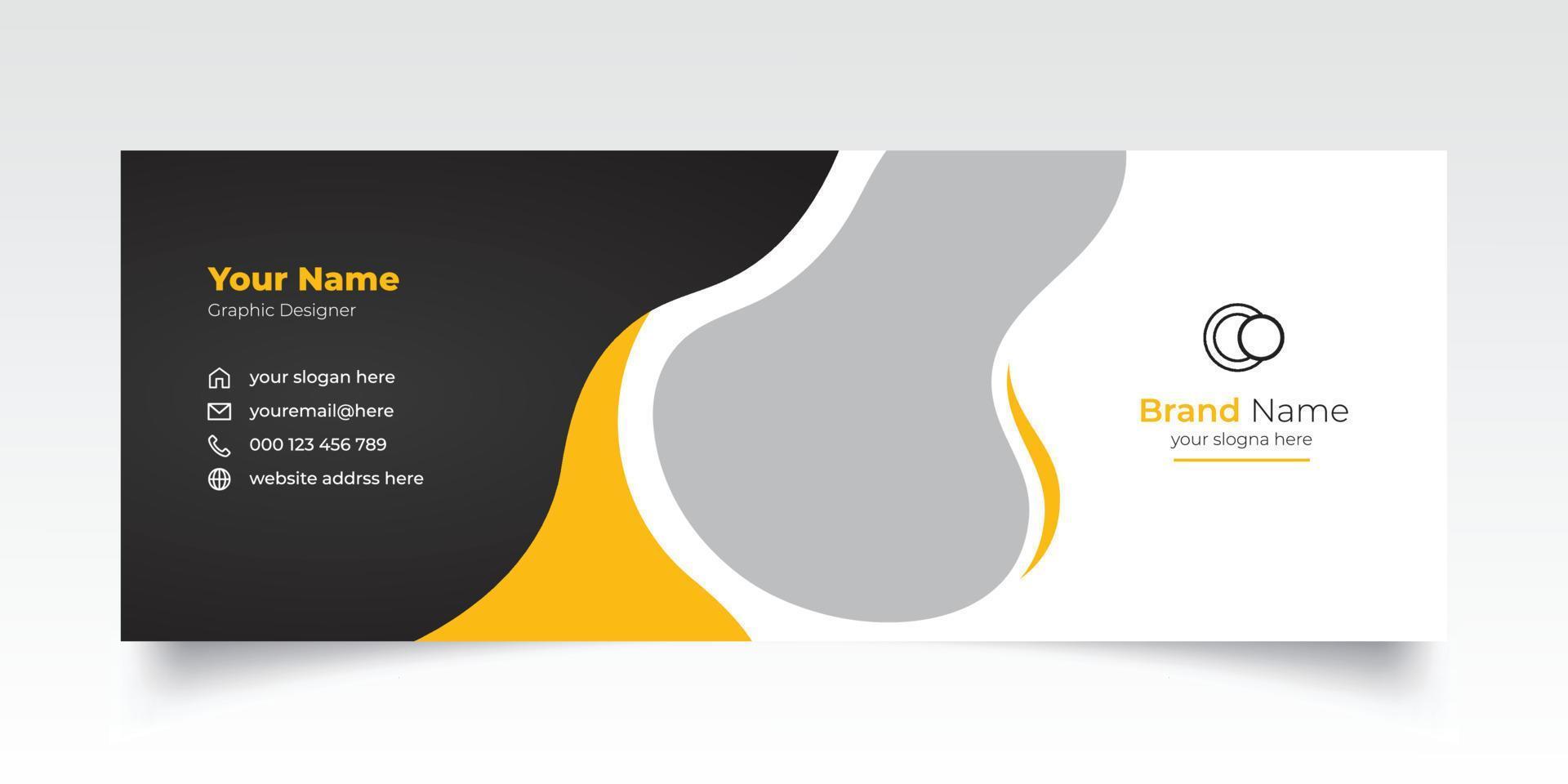 Corporate Modern Email Signature Design template vector