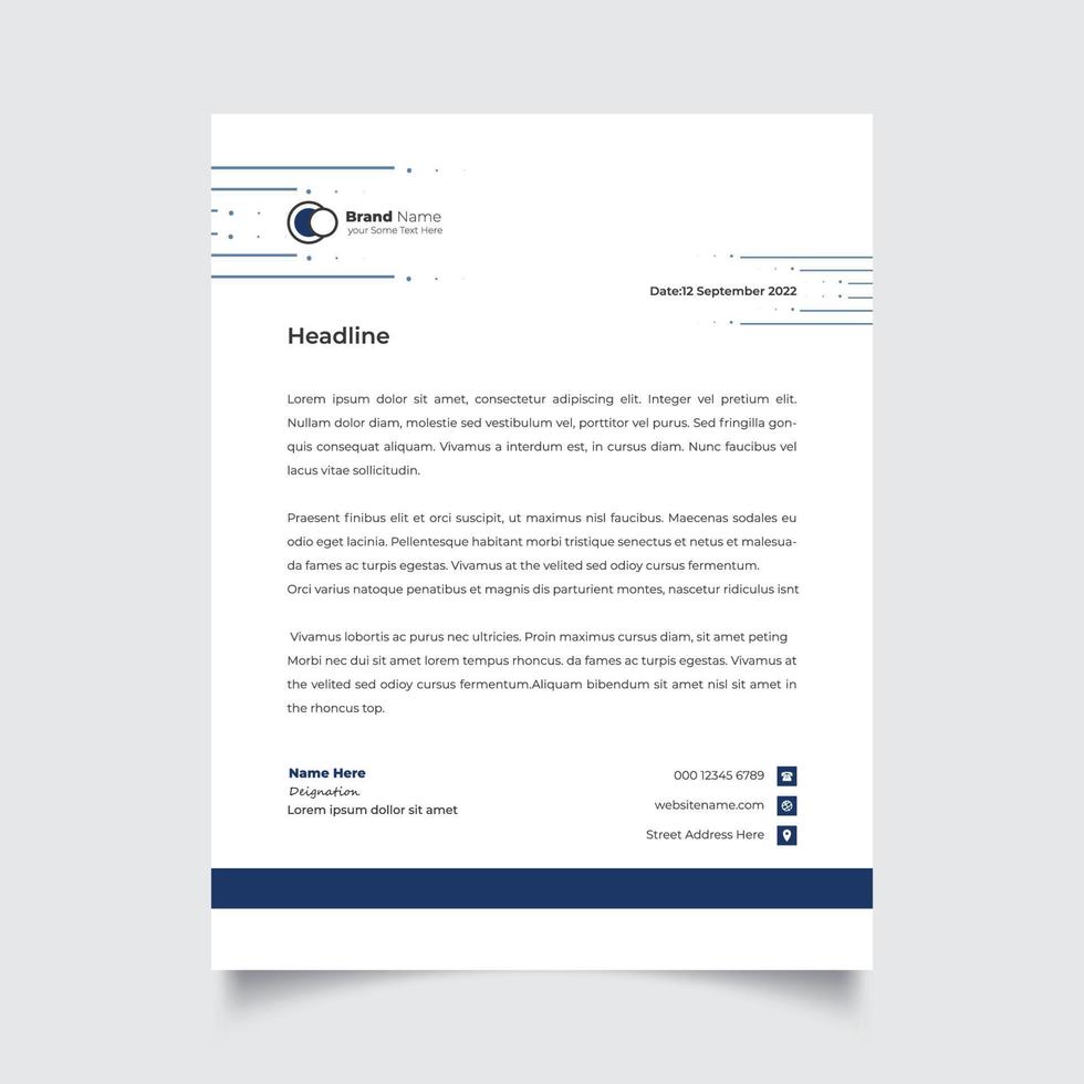 corporate Letterhead design Template vector