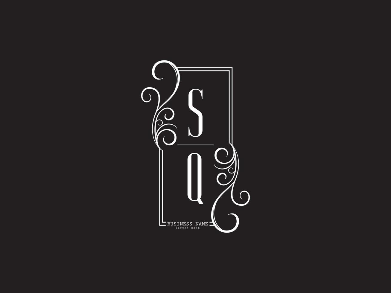 Unique SQ Luxury Logo Letter Vector Icon