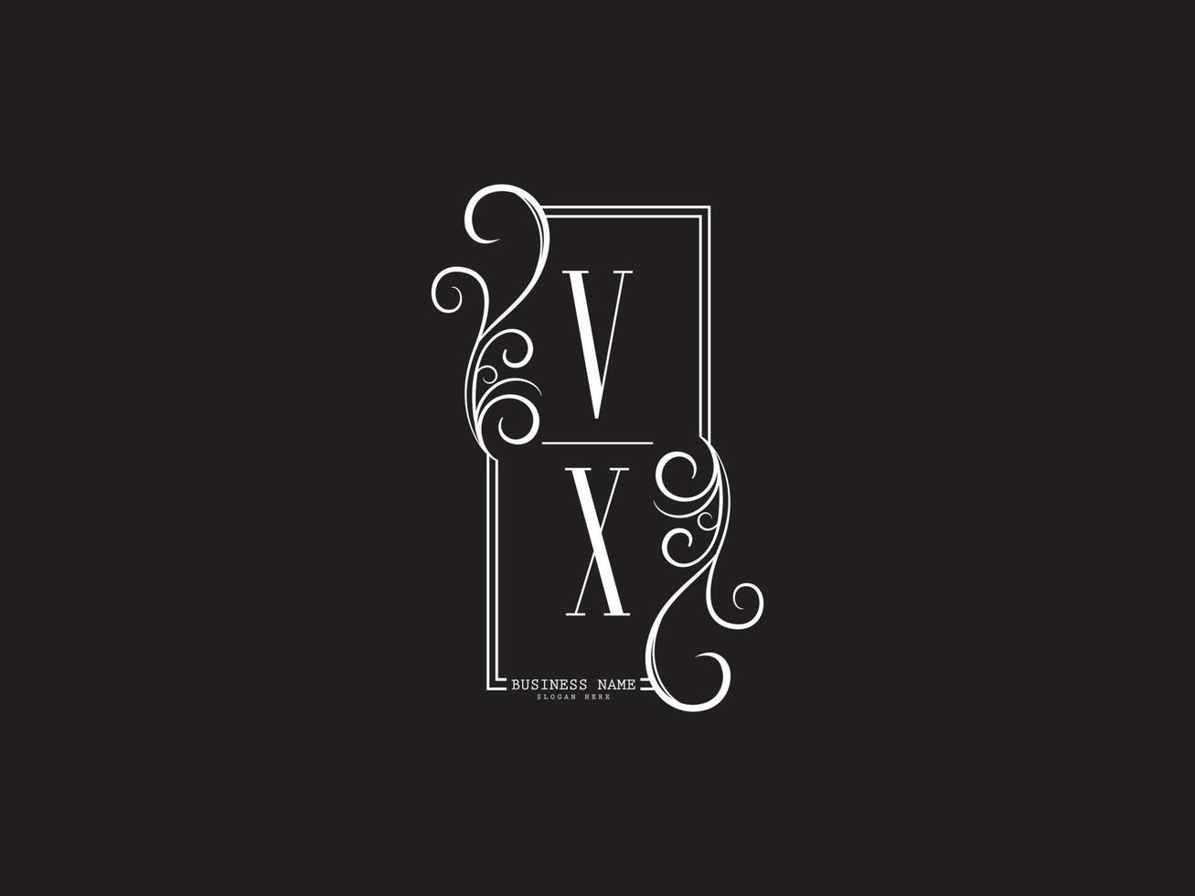 diseño de letra de logotipo de lujo mínimo vx vx vector