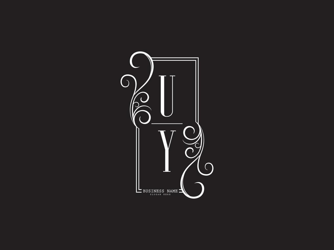 Minimal UY u y Luxury Logo Letter Design vector