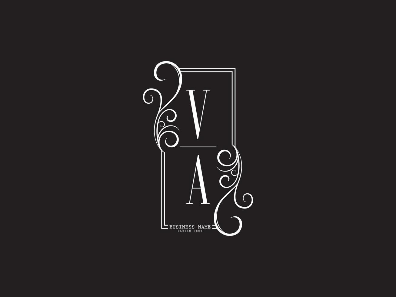 Minimal VA v a Luxury Logo Letter Design vector